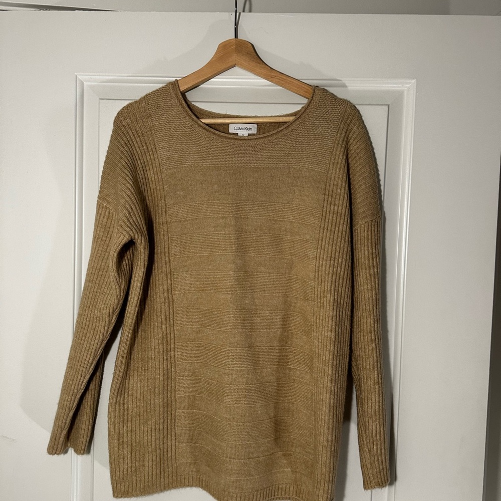 Calvin Klein Camel Crew Neck Sweater